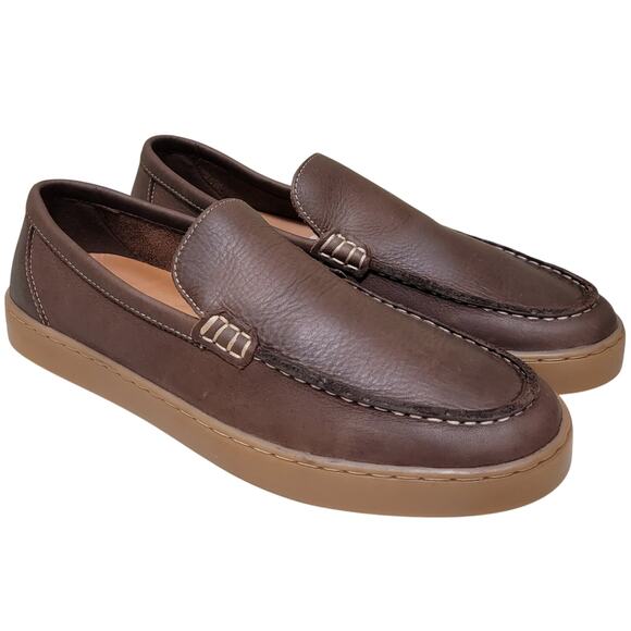 Dockers men Varian Slip On Moc Toe Loafers Size US 9.5M Briar Brown Leather - Picture 1 of 4